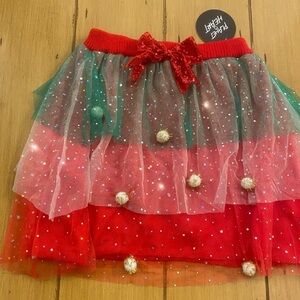 Girls or Women’s Christmas Mini Skirt New size 0-2 or Girls 8